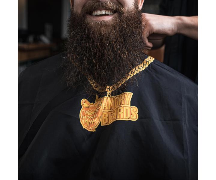 Barber pltenka Angry Beards 154 x 138 cm - ierna s potlaou
