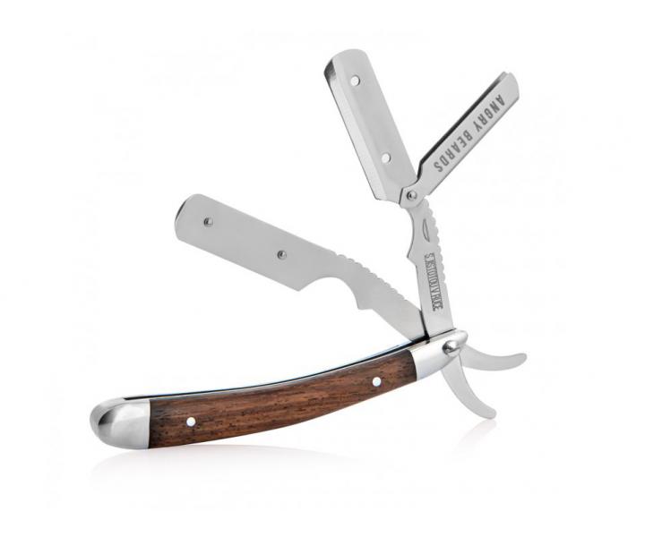 Klasick britva na holenie fzov Angry Beards Shavette ika