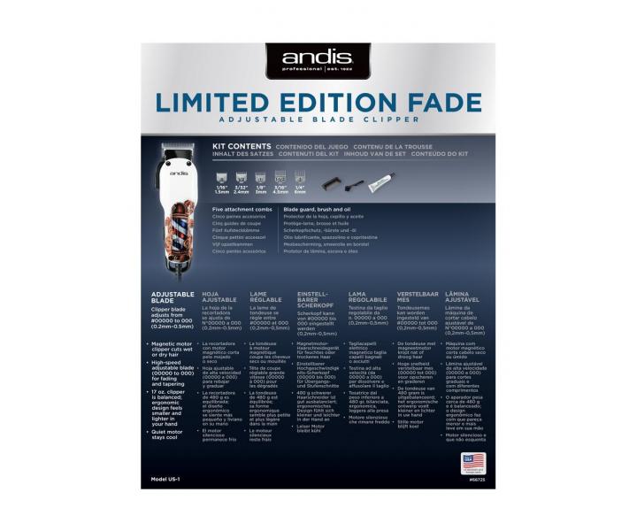 Profesionlny strihac strojek na vlasy Andis Fade Barber 66725 - rozbalen, pouit
