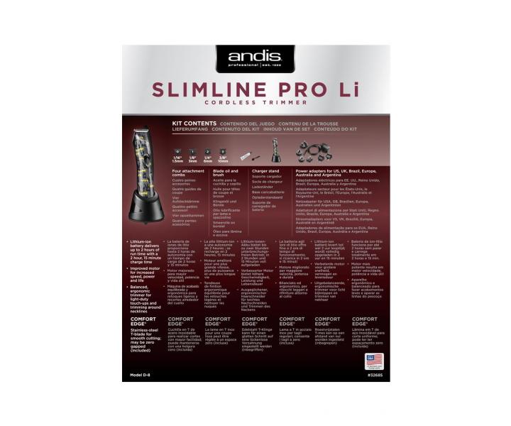 Profesion�lny kont�rovac� stroj�ek na vlasy Andis Slimline� Pro Li T-Blade