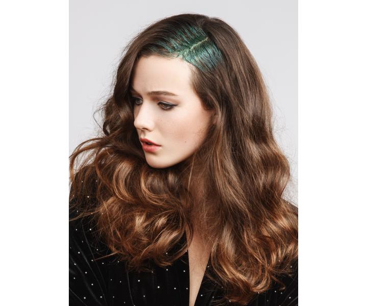 Jednodov make-up na vlasy Loral Colorful Hair Flash - 60 ml, Galaxy Trip - modr trblietky