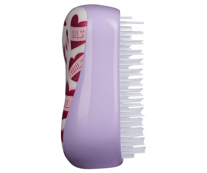 Kefa na vlasy Tangle Teezer Compact - Girl Power, biela/fialov�