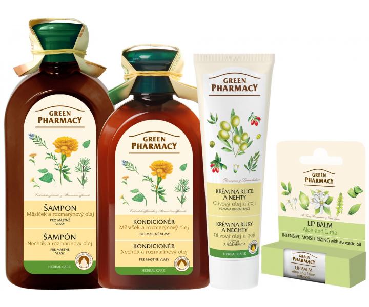 Rad pre mastn vlasy s nechtkom a rozmarnovm olejom Green Pharmacy