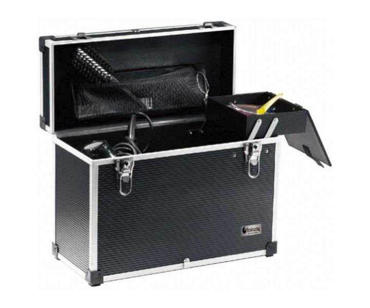 Kaderncky/kozmetick kufrk Hairway - ierno-strieborn