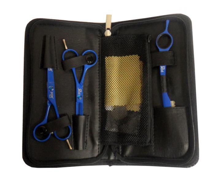 Sada kadernckych nonc Fox Color Blue 5,5" + britva - modr