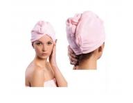 Uter�kov� turban z mikrovl�kna pre mokr� vlasy - ru�ov�