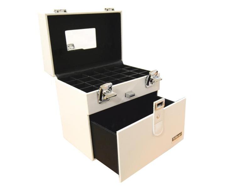 Kozmetick kufrk na potreby na nechty a alie veci Sibel - biely