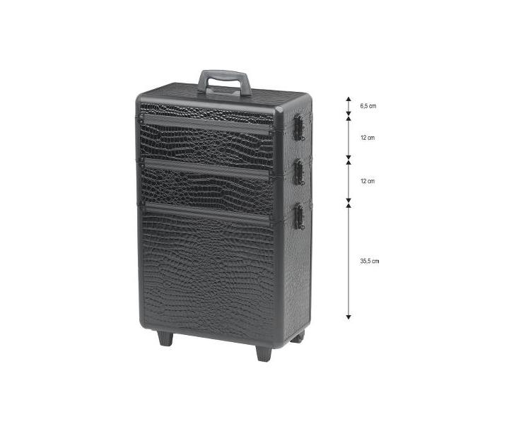 Sekcionlny kufor na kolieskach Sibel Modular - ierny