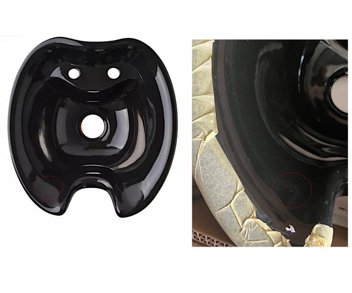 Umvadlo pre umvac box, Detail DHS-0331b - keramick, ierne - II. akos - kaz glazry