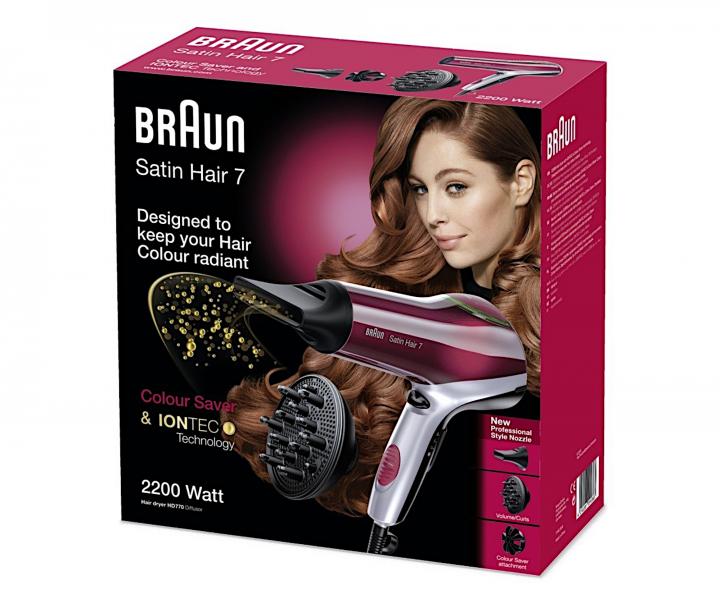 Fn na vlasy Braun Satin Hair 7 Colour HD 770 - 2200 W, vnov