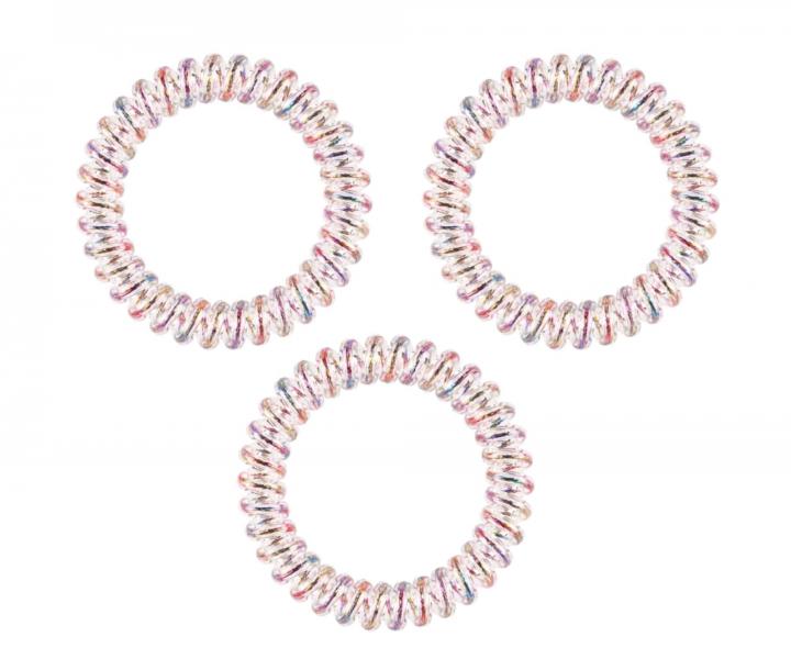Tenk� �pir�lov� gumi�ka do vlasov Invisibobble Slim Chrome Vanity Fairy - d�hov�, 3 ks