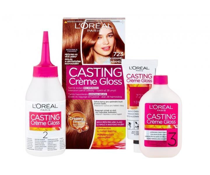 Preliv bez amoniaku Lor�al Casting Cr�me Gloss - 723 mlie�ny karamel