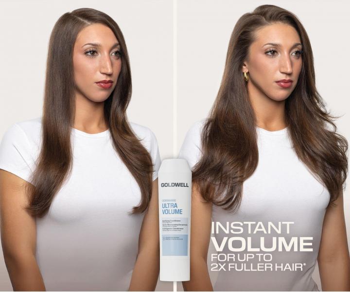 Kondicion�r pre objem jemn�ch a z�ahnut�ch vlasov Goldwell Dualsenses Ultra Volume Bodifying Conditioner - 200 ml