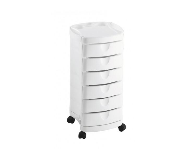 Kadern�cky pracovn� voz�k Ceriotti Duo, 6 z�suviek - biely