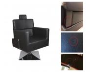 Kadern�cke Barber kreslo Detail Larry - �ierne (68) - II. akos�, dierka v ko�enke, odreniny dreva, odreniny na podstavci