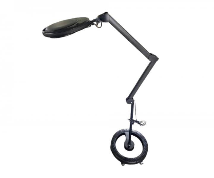 Zv��ovacia lupa s LED lampou na stojane aj s uchyten�m na st�l Weelko Mega+ Black - 5 dioptri�