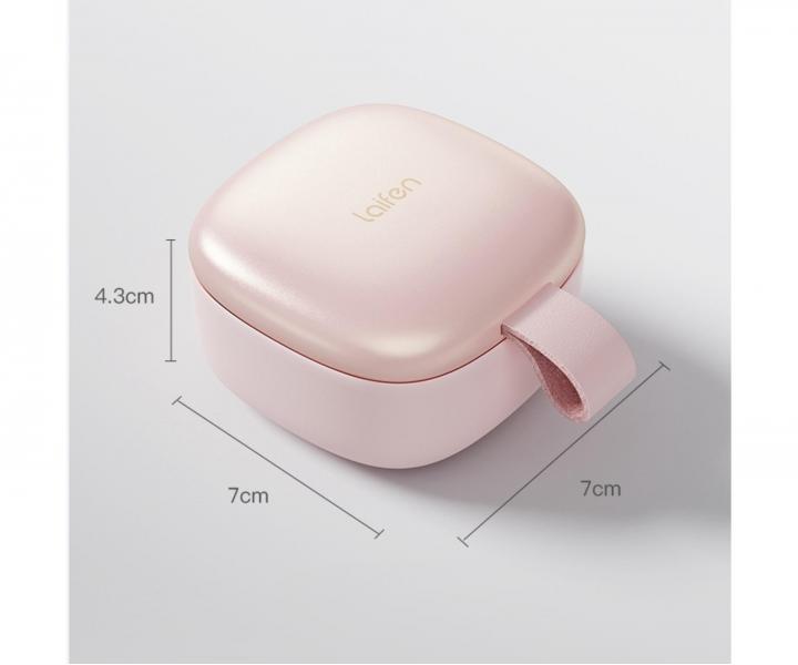 Cestovn kefa na vlasy so zrkadielkom Laifen Air Pink - ruov