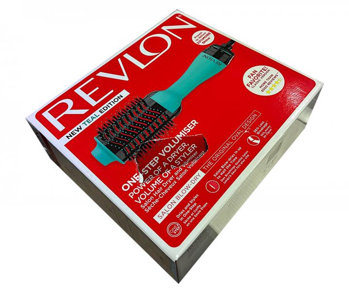 Ov�lna teplovzdu�n� kefa na vlasy Revlon Teal RVDR5222TE