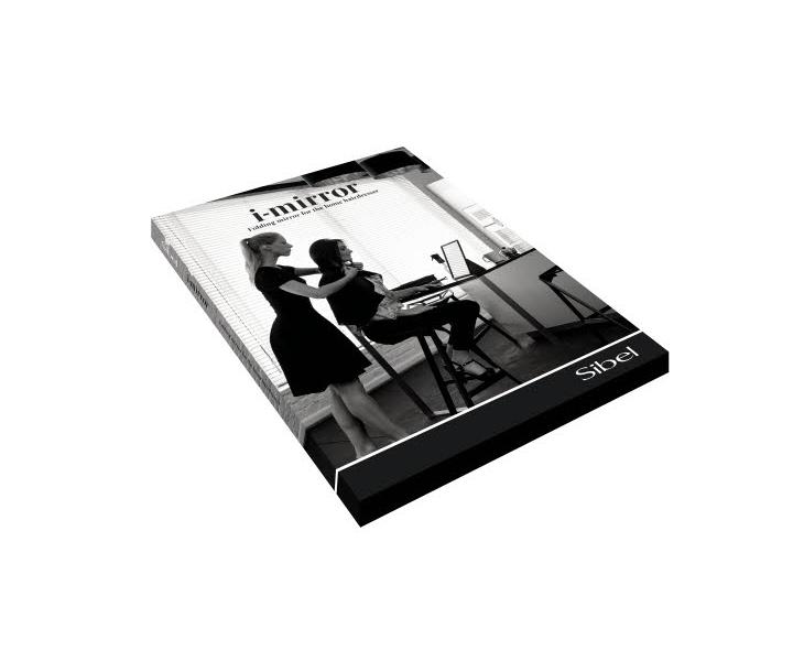 Skladacie kaderncke zrkadlo Sibel i-mirror ierne - 23,3 x 31,8 cm