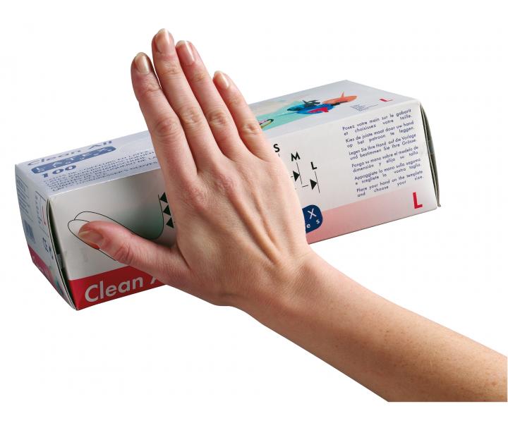 Latexov rukavice pre kadenky Sibel Clean All 100 ks - biele vekosti L