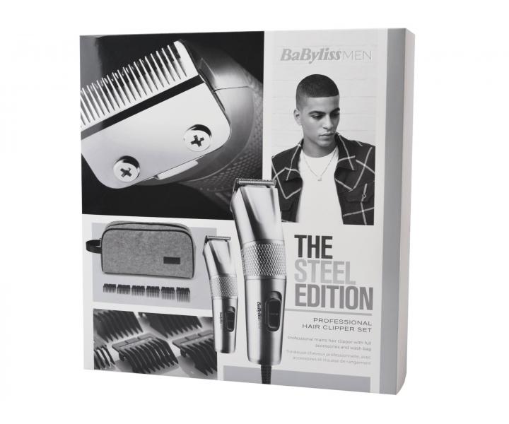 Set klasick�ho a kont�rovac�ho stroj�eka BaByliss Steel Edition 7755PE - strieborn�