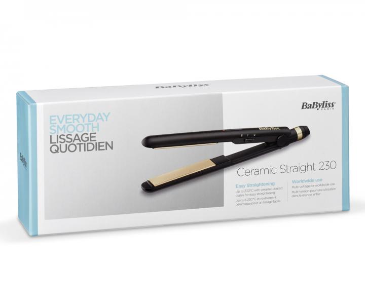 ehlika na vlasy BaByliss Ceramic Straight 230 ST089E - ierna/zlat