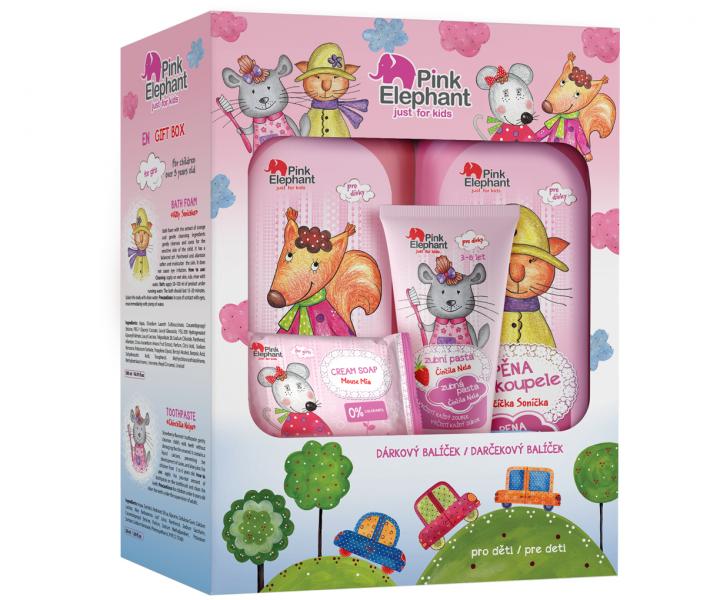 Darčekový balíček pre dievčatká Pink Elephant