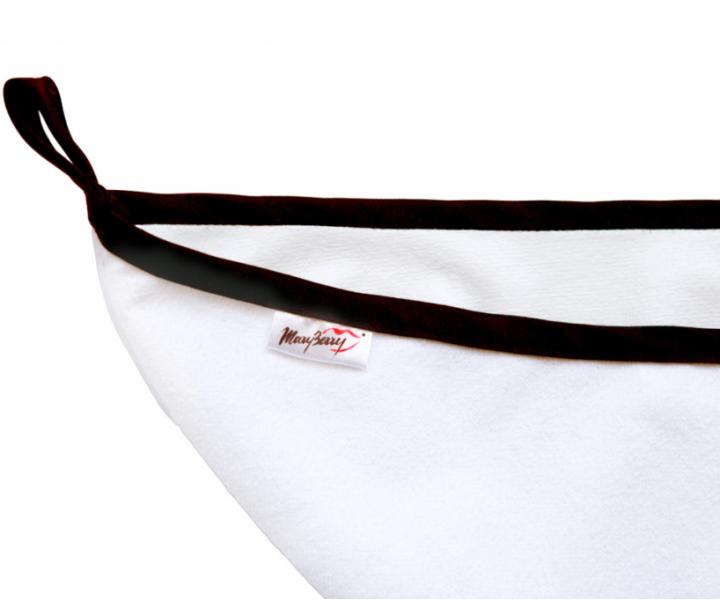 Thermo turban na vlasy MaryBerry Time for Magic - biely s iernym prkom