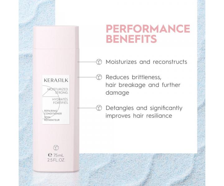 Cestovn sada pre regenerciu suchch a pokodench vlasov Kerasilk Repairing Travel Set + kozmetick tatika zadarmo