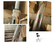 Taburet na kolieskach s opierkou Detail T2 - �ierny (38) - II. akos�, po�kriaban� piest