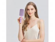 Kefa na roz�es�vanie a f�kanie vlasov s divia��mi a nylonov�mi �tetinami Sister Young Ovia Hair Brush - fialov�