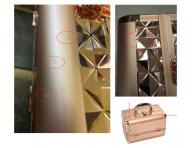 Profesionlny kozmetick kufor Sibel - rose gold - II. akos, povrchov chyby