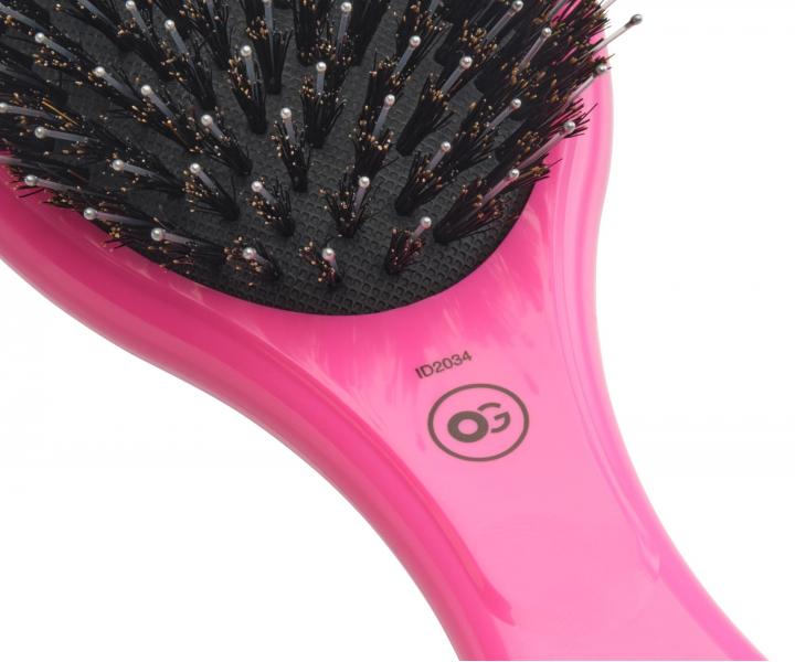 Ovlna kefa na vlasy s diviami a nylonovmi tetinami Olivia Garden Expert Care Oval - ruov