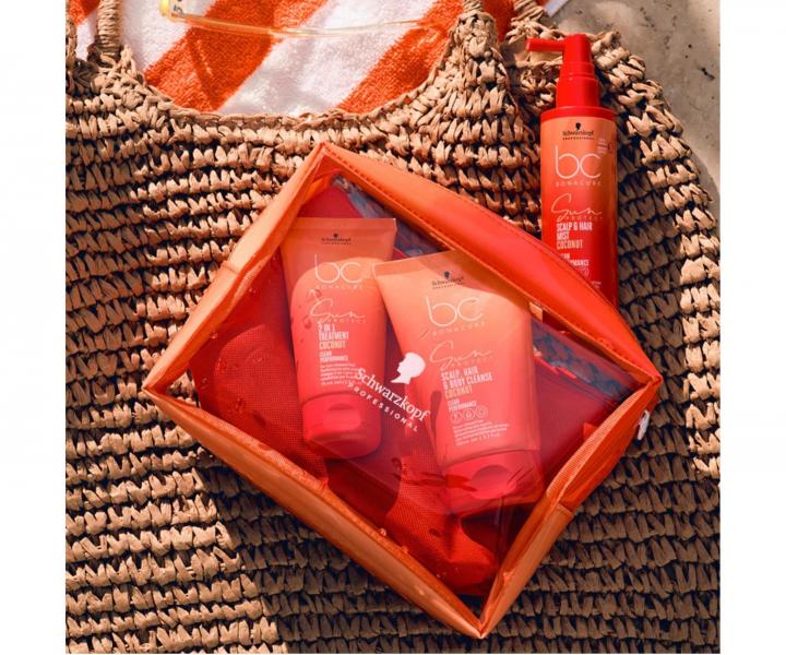 Cestovn� sada pre vlasy nam�han� slnkom Schwarzkopf Professional BC Bonacure Sun Protect + 2 kozmetick� ta�ky zadarmo