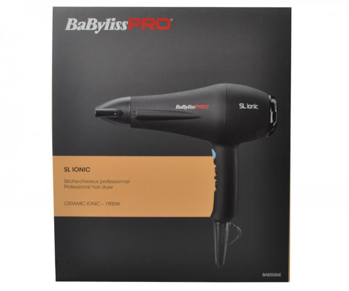 Fn na vlasy BaByliss Pro SL Ionic Soft Touch - 1900 W, ierny matn