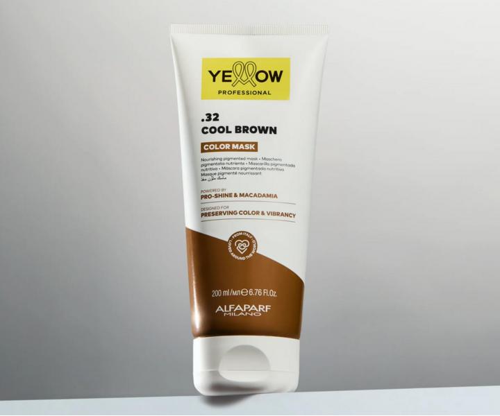 Vy�ivuj�ca maska s farebn�m pigmentom Yellow Professional Color Mask .32 Cool Brown - studen� hned�, 200 ml