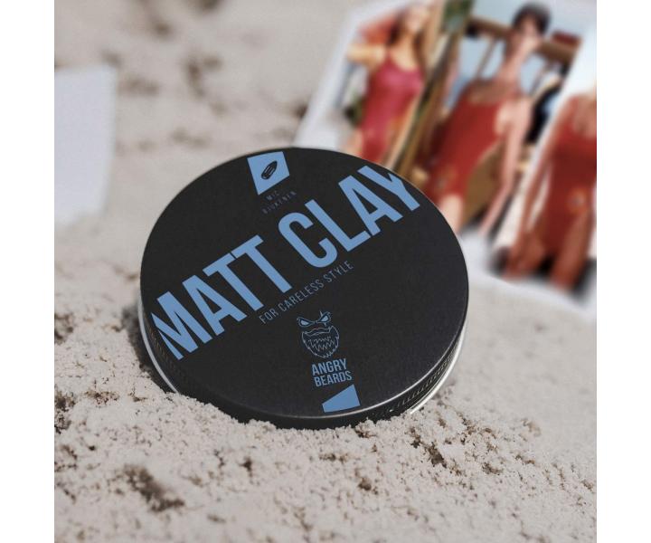 Matujci l na vlasy Angry Beards Matt Clay Mi Bjukenen - 100 g