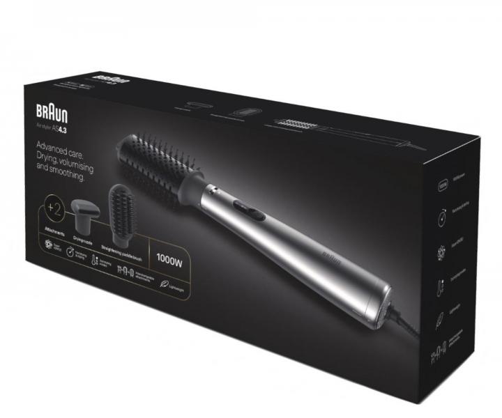 Teplovzdu�n� kefa na vlasy Braun AS430 - 1000 W, strieborn�