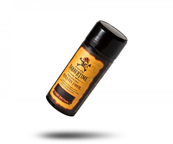 Pder na zakrytie redncich vlasov Barbertime Hair Building Keratin Fiber - 21 g, tmavo hned