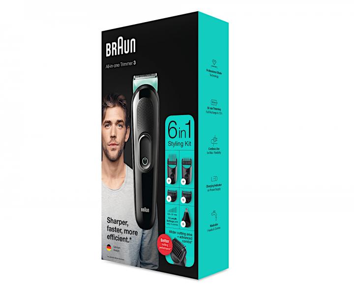 P�nsky zastrih�va� vlasov a f�zov Braun All-in-one Trimmer 3 MGK 3321