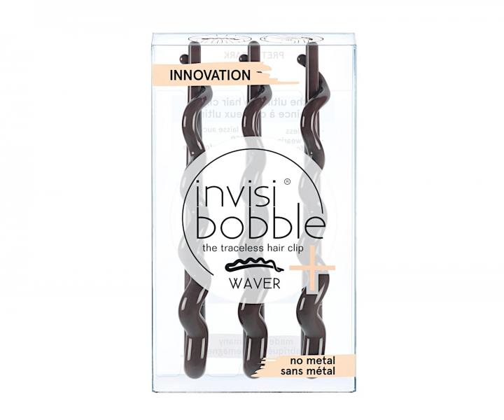 �pir�lov� sponka do vlasov Invisibobble Waver Plus Pretty Dark - 5,5 cm, hned�, 3 ks