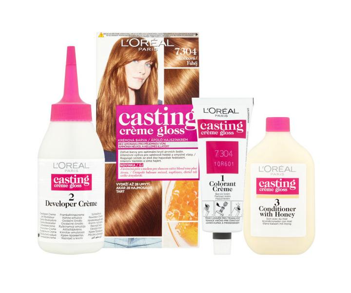 Preliv bez amoniaku Lor�al Casting Cr�me Gloss - 7304 �koricov�