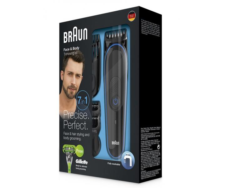 Striha pre cel telo Braun MGK3040 - ierny + zadarmo holiaci strojek Gillette Body