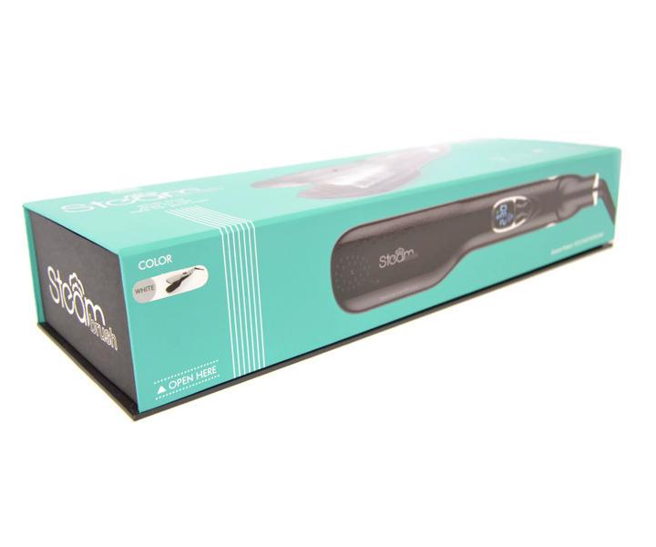 Profesionlna ehlika / kefa na vlasy s parou SteamBrush - biela