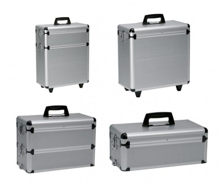 Sekcionlny kufor na kolieskach Sibel Modular - strieborn