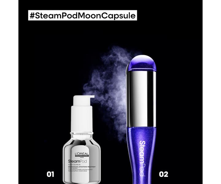 Parn� �ehli�ka na vlasy Lor�al Professionnel SteamPod 4 Moon Capsule - metalick� fialov�
