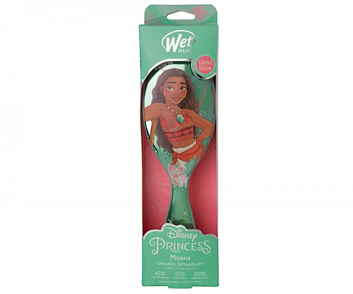 Kefa na rozesvanie vlasov Wet Brush Original Detangler Disney Princess Moana - tyrkysov