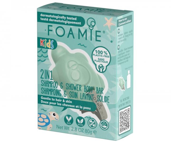 Tuh� sprchov� starostlivos� pre deti Foamie Kids 2in1 Shampoo & Shower Body Bar Mango & Coconut - 80 g