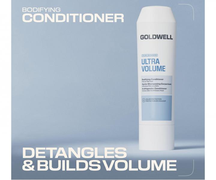 Kondicion�r pre objem jemn�ch a z�ahnut�ch vlasov Goldwell Dualsenses Ultra Volume Bodifying Conditioner - 200 ml