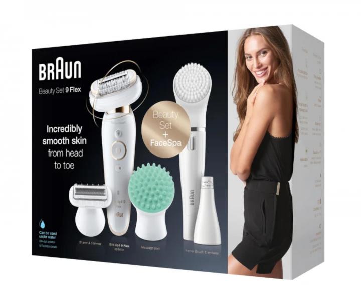 Set dmskych epiltorov na telo a tvr Braun Silk-pil 9 Flex Beauty Set Wet&Dry 9300
